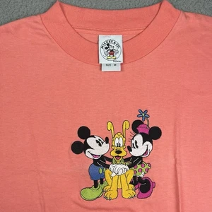 Vintage Disney Mickey & Co T-Shirt Minnie Goofy Single Stitch Embroidered Sz M - Picture 1 of 8