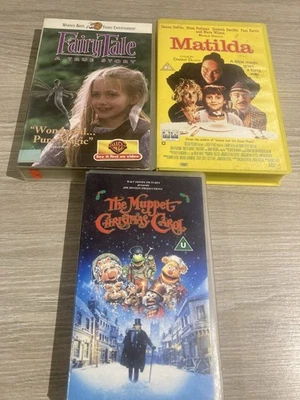 VHS Video Cassettes Bundle Big Box Matilda,TheMuppets Christmas Carol,Fairytale - Image 1 of 4