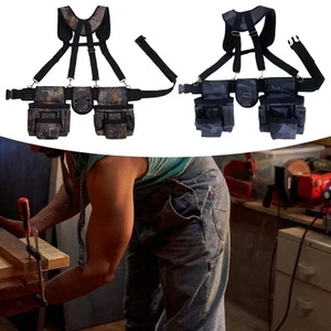 Tool belt with suspenders, professional tool bag, carry bag, tool belt organizer - Picture 1 of 12