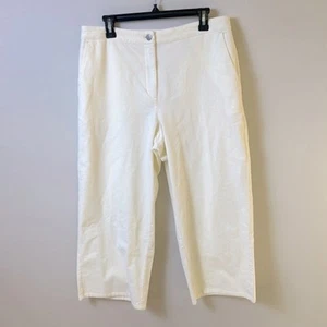 NWT Eileen Fisher cream Organic Cotton Stretch Corduroy Wide-Leg Pant, MP - Picture 1 of 13