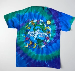 Grateful Dead Tie Dye Medium 2021 Tour Shirt Size Dead & Company Liquid Blue - Bild 1 von 5