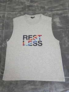 Ron Dorff "REST LESS" Sleeveless Light Heather Gray Shirt SZ Large - Picture 1 of 9