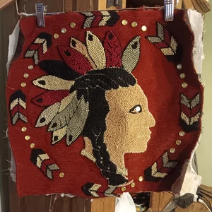 Vintage 3D Indianer Indianer - Stickerei 16X16 - Bild 1 von 4