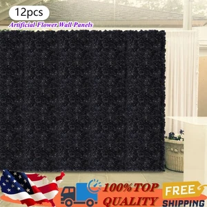 12PCS Flower Wall Panels Artificial Silk Wedding Supply Decor Party 60*40cm - Picture 1 of 12