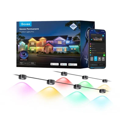 Govee Permanent Outdoor Lights Pro 200 ft Brand New BLACK SHIPS ASAP FOR FREE! - Image 1 of 4