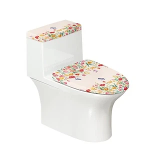 Bathroom Toilet Tank Lid Cover and Toilet Seat Lid Cover 2 Pcs Set, Easy to C... - Picture 1 of 6