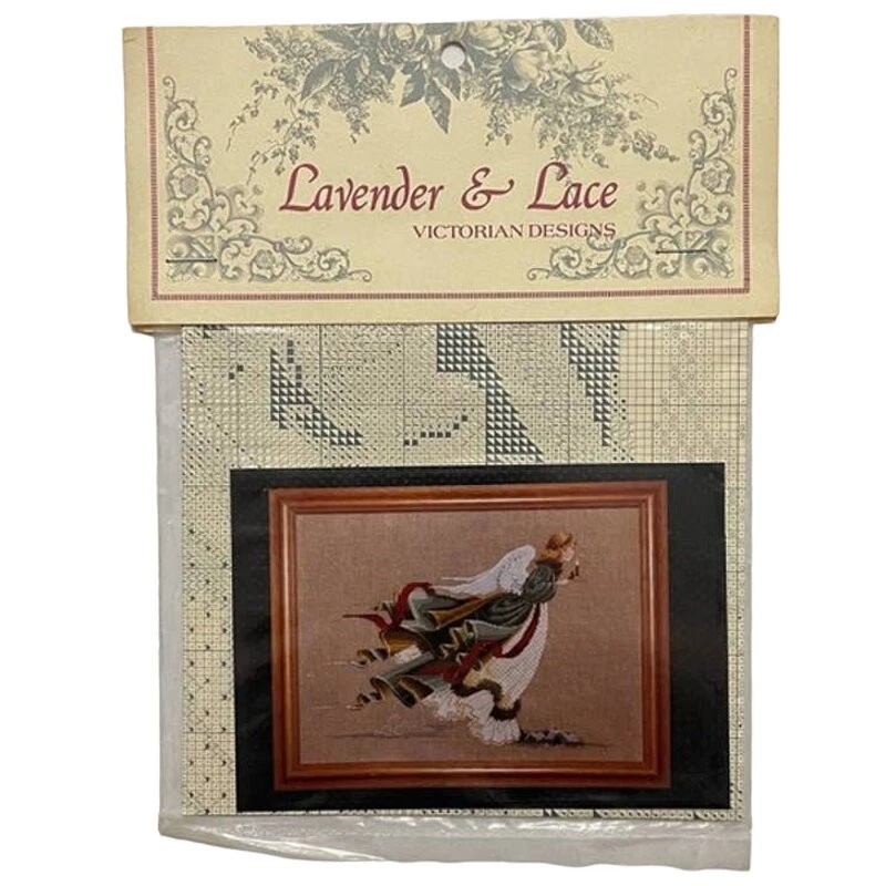 NOS Lavender & Lace Cross Stitch Pattern The First "Angel of Light" (c 1989) - Image 1 of 3