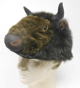 ¡Demasiado genial! Sombrero Cabeza Furia Búfalo Realista Adulto Raro Super Fan Buffalo Bills S05 - Imagen 1 de 4