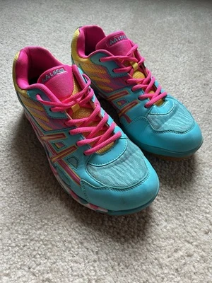 Zapatos de cancha Lefus para bádminton, tenis, pickleball verde azulado/rosa multicolor Foto 1 de 4