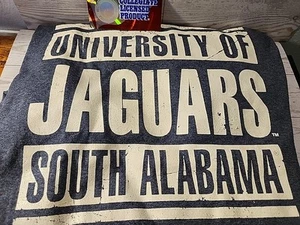 University of South Alabama Adult T-Shirt Distressed Primary, Navy, XL - Picture 1 of 2