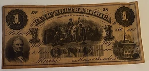 Obsolete 1862 The Bank of North America One Dollar bill Philadelphia PA no.28 - Picture 1 of 14