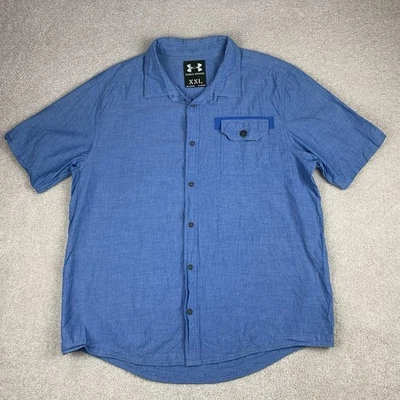 Рубашка на пуговицах Under Armour мужская размер XXL спортивная одежда с коротким рукавом топ для взрослых - Изображение 1 из 4