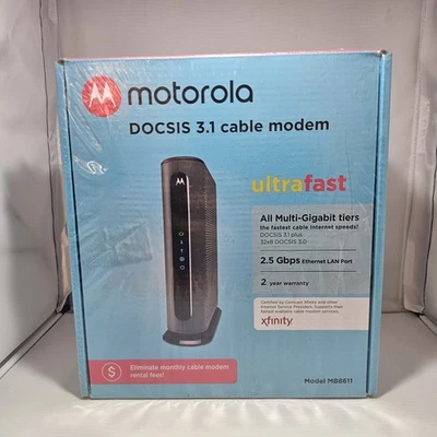 Motorola MB8611 DOCSIS 3.1 Multi-Gig Cable Modem - Image 1 of 4