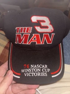 Vintage Winners Circle Dale Earnhardt SR 3 The Man Adj schwarze Mütze 76 NASCAR Victories - Bild 1 von 5