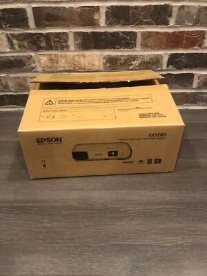 11 Hrs Epson EX3280 3-Chip 3LCD XGA projector, 3,600, HDMI, Built-in Speaker - Image 1 of 4