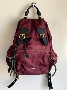 BURBERRY Burgundy Merlot Nylon Rucksack Backpack Handtasche - Bild 1 von 12