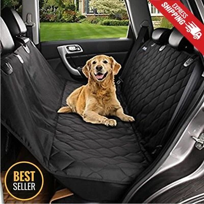 Seat Cover Rear Back Car Pet Dog Travel Waterproof Bench Protector Luxury -Black - Image 1 of 4