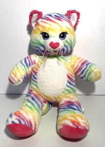 Rainbow Tiger Striped Cat Kitty Build-A -Bear BABW Plush Stuffed Animal - Picture 1 of 3