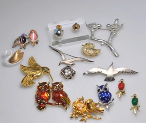 LOTE BROCHE PÁJARO de colección hasta ahora l Colibrí Búho Cisne Nido Love Birds LL95 - Imagen 1 de 21