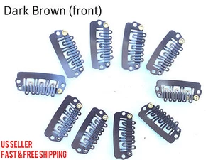 20 High Quality Snap Clips for Wig/Hair Extensions Metal U-Shape Pins 5 Colors - Picture 1 of 21
