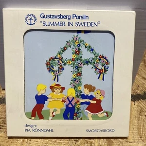 Antique & Rare Gustavsberg Decorative Summer In Sweden With Hanger - Picture 1 of 10