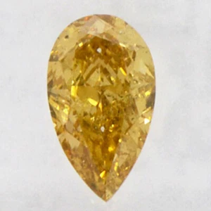 Pear Shape Diamond Natural Fancy Brown Loose SI2 IGI Certificate 0.43 Carat - Picture 1 of 6