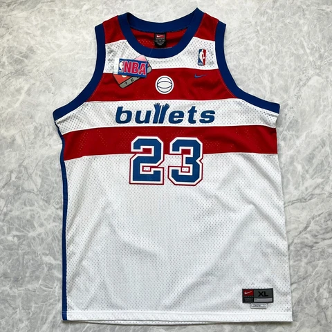 VTG 00s NBA MICHAEL JORDAN WASHINGTON BULLETS WIZARDS NIKE SWINGMAN JERSEY Sz XL Cover
