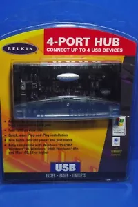 BELKIN 4 PORT USB HUB NEW FACTORY SEALED BIN 1 - Picture 1 of 6