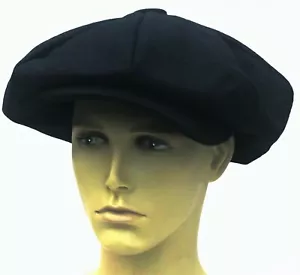 Peaky Blinders Oversized Hat Newsboy Big Apple Gatsby Cap Flat Baker Boy Navy - Picture 1 of 5