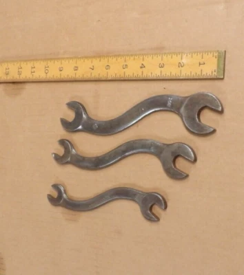 Juego de 3 llaves de extremo abierto "S" FULTON. 1/2 9/16 5/8 11/16 3/4 13/16. Bonito Foto 1 de 4