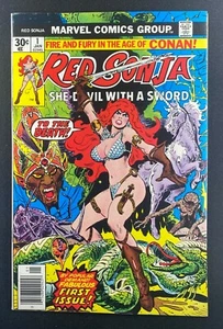 Cubierta roja Sonja (1976) #1 en muy buen estado (8.0) de Robert E. Howards Sonja Frank Thorne - Imagen 1 de 2