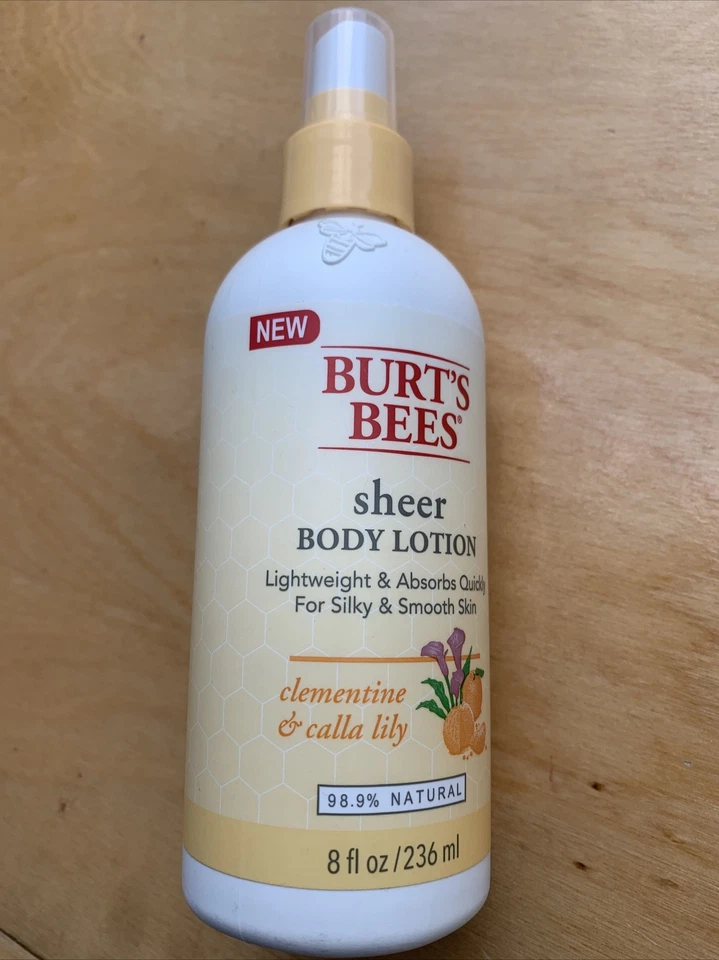 (5) Loción corporal transparente Burt’s Bees Clementine & Calla Lily 8 oz nueva Foto 1 de 1