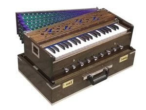 Harmonium Portable 3.5 octave 9 Stops Double Reeds 7 Fold Bellow Tuned to 440 Hz - Picture 1 of 7