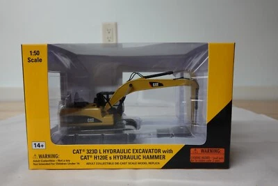 NORSCOT 55282 CAT 323D L HYDRAULIC EXCAVATOR W/CAT H120E HAMMER 1:50 SCALE N.I.B - Image 1 of 4