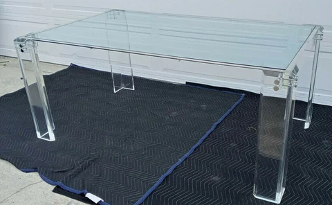 Vintage Mid Century Lucite Dining Table Cover