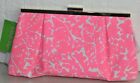 NEUF Lilly Pulitzer Palmella EMBRAYAGE IMPRIMÉ rose cosmo mini fête faveurs or