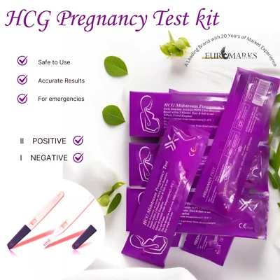 EUROMARKS GLOBAL, UK 3 x Early Midstream Pregnancy Test Home Test Kit HCG Urine Tests 99% Accuracy GB