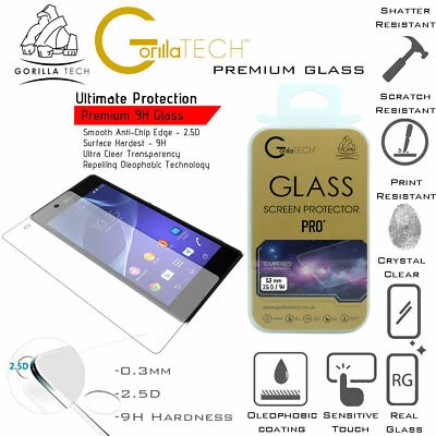 Twin Pack Xperia Z3 COMPACT Premium LCD Screen Protector Tempered Glass - Image 1 of 4