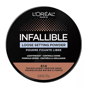 L'Oreal Paris Infallible Tinted Loose Setting Powder 614 Translucent Medium-Deep - Picture 1 of 3
