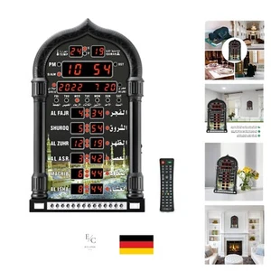 Hapihom Moschee Azan Gebet Islamische Wanduhr LCD-Display Wecker Ramadan Eid ... - Bild 1 von 7