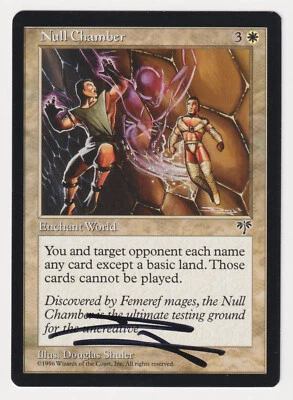 Signed Null Chamber LP Mirage Artist Douglas Shuler 1996 MTG Magic Reserved List - Image 1 of 2