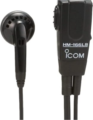Icom Small size Earphone Microphone HM-166LS  - Image 1 of 3