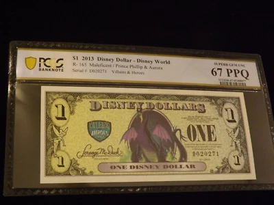 2013      $1       MALEFICENT       PRINCE PHILLIP  & AURORA        PCGS  67 PPQ - Image 1 of 2