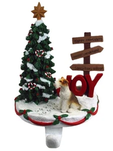 Wire Fox Terrier Stocking Holder Hanger - Picture 1 of 1