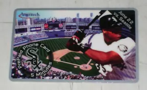 1996 Ameritech Phone Card Frank Thomas White Sox HOF - Picture 1 of 2
