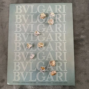 Bulgari Gemstone Rings Emerald Ruby Sapphire Hotel Pierre Vintage Print Ad 1978 - Picture 1 of 6
