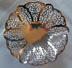 SILVER PLATED  BON BON DISH LOVELACE 3 TOES 1428  INTERNATIONAL SILVER - Picture 1 of 4
