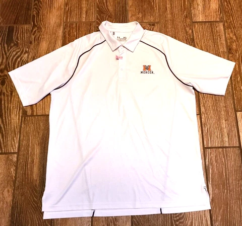 Under Armour Mercer University Bears White Polo Golf Shirt Loose Fit XL Football Cover