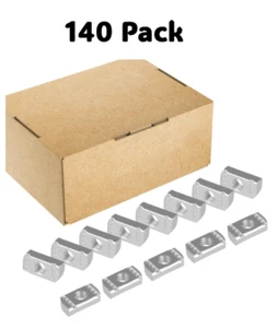 140 Pack Strut Channel Nuts, 3/8"-16 No Spring Channel Nuts with Thickened Zinc - Picture 1 of 3