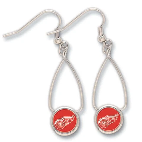 Detroit Red Wings French Loop Earrings NHL New Cover